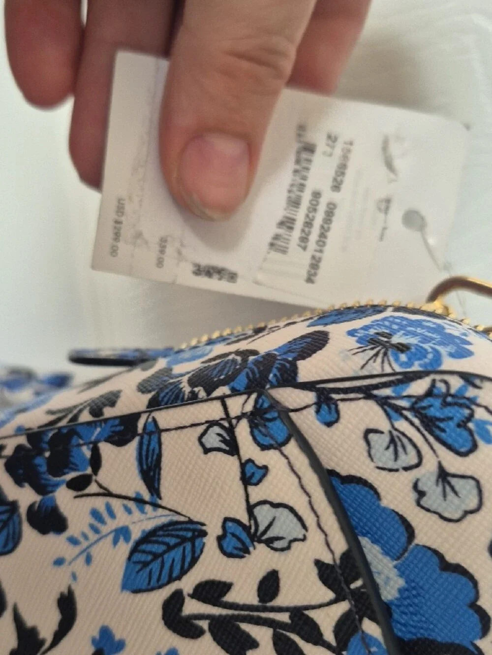 Nwt Kate Spade Short Blue Peacock Floral Shirt Dress with Tie Waist